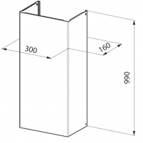 Sada komínů 990mm BK Glam-Fit