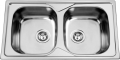 Sinks OKIO 860 DUO V 0,6mm leštěný