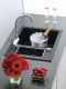 Sinks CRYSTAL 615.1 Metalblack+ELKA