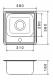 Sinks BAR 380 V 0,6mm matný (s přepadem)