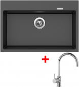 Sinks MAXIMO 780 Metalblack+VITALIA