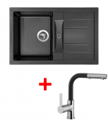 Sinks CRYSTAL 780 Metalblack+ENIGMA S GR