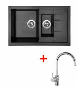 Sinks CRYSTAL 780.1 Metalblack+VITALIA