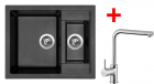 Sinks CRYSTAL 615.1 Metalblack+ELKA