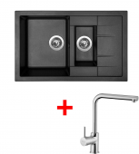 Sinks CRYSTAL 780.1 Metalblack+ELKA