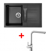 Sinks CRYSTAL 780 Metalblack+ELKA