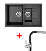Sinks CRYSTAL 780.1 Metalblack+ENIGMA S GR