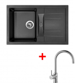 Sinks CRYSTAL 780 Metalblack+VITALIA